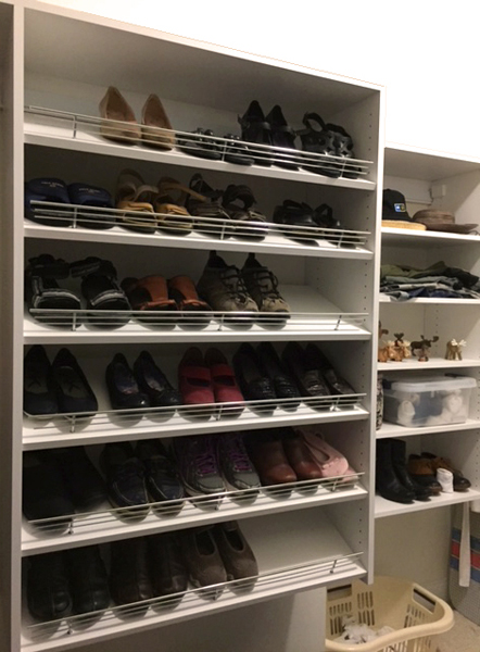 custom closet shoe rack