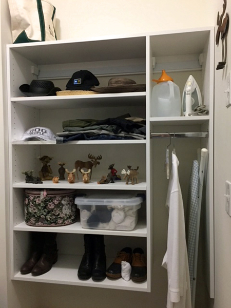 custom closet shelving unit
