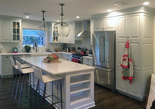 gray custom kitchen cabinets